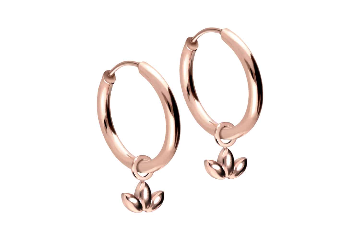 Chirurgenstahl Ohrclicker Creolen LOTUSBLÜTE von Piercingline